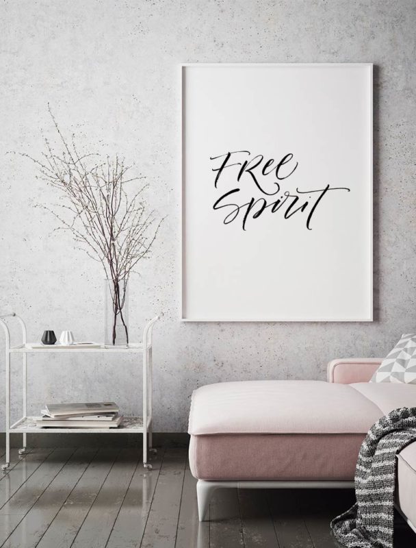 Ambiente lámina frase Free Spirit